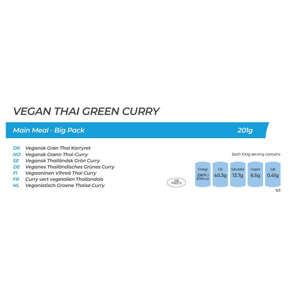 Summit to Eat Thai Green Curry vegano pasto liofilizzato grande riso