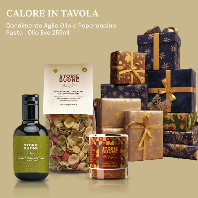 ValGiò Calore in Tavola box regalo aglio olio peperoncino + olio evo