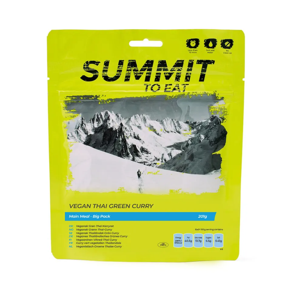 Summit to Eat Thai Green Curry vegano pasto liofilizzato grande riso