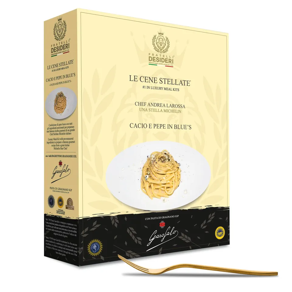 Fratelli Desideri Le Cene Stellate Cacio e Pepe Meal Kit 4 persone blu