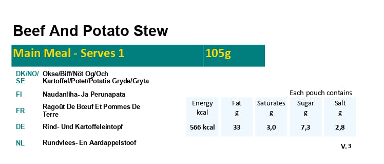 Summit to Eat Beef Potato Stew pasto liofilizzato manzo