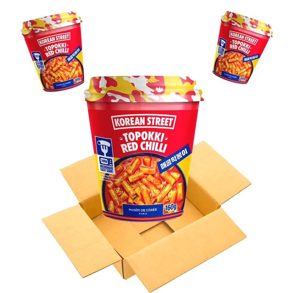 Korean Street Gochujang tteokbokki cup 12x160 g piccante
