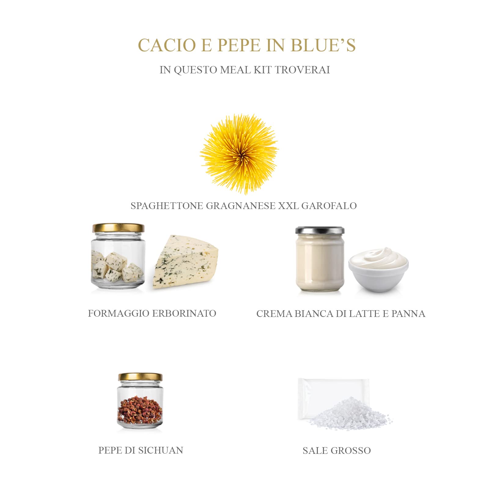 Fratelli Desideri Le Cene Stellate Cacio e Pepe Meal Kit 4 persone blu