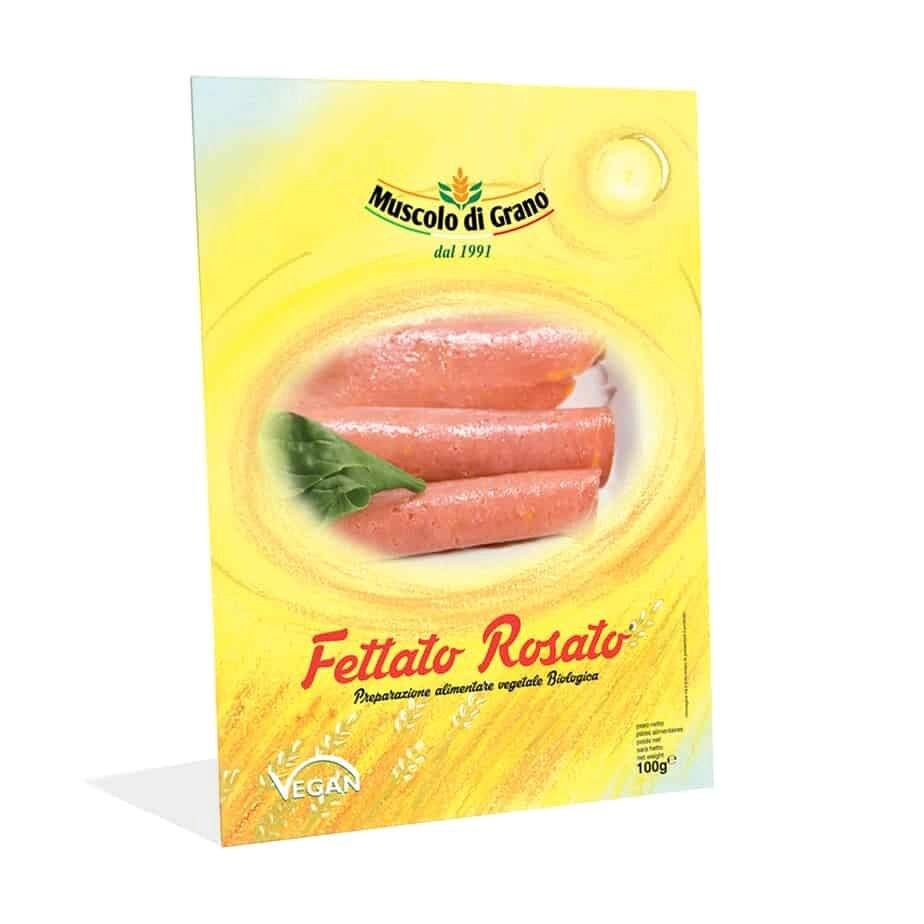 Muscolo di Grano Fettato Rosato affettato vegano 100g