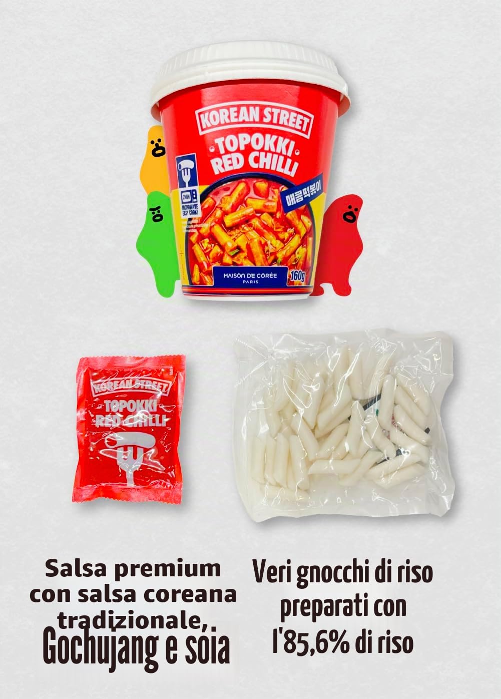 Korean Street Gochujang tteokbokki cup 12x160 g piccante