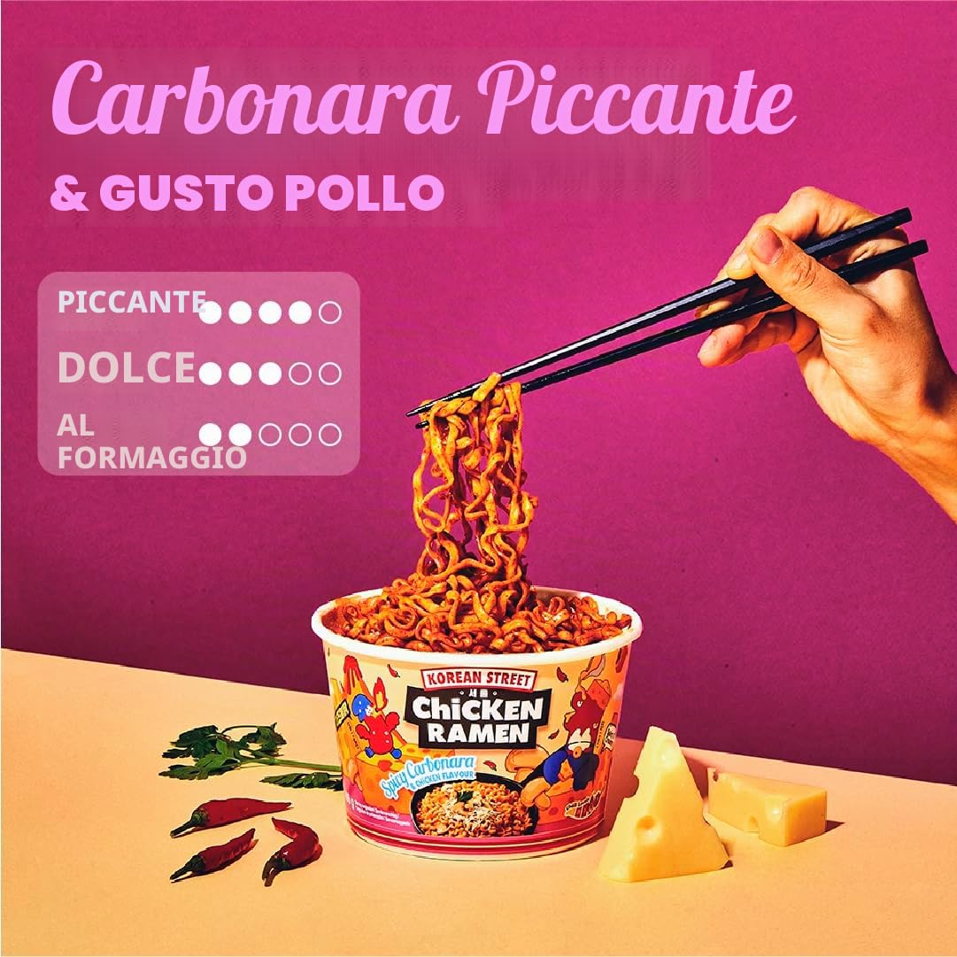 Korean Street ramen carbonara piccante cup 106g cremoso