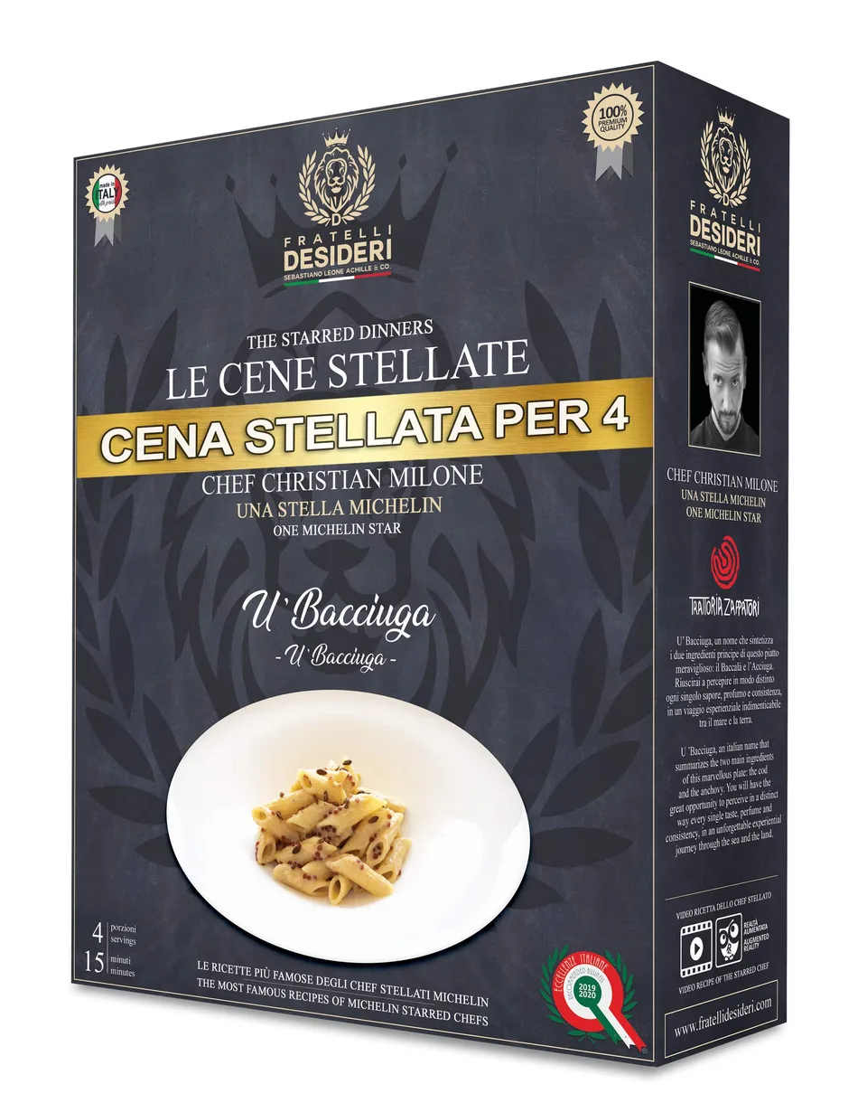 Fratelli Desideri Le Cene Stellate Penne U Bacciuga kit 4 porzioni