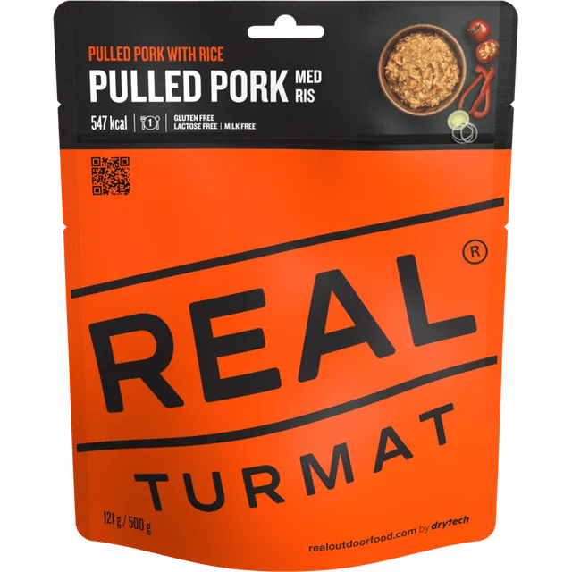 Real Turmat Pulled Pork pasto liofilizzato riso e maiale