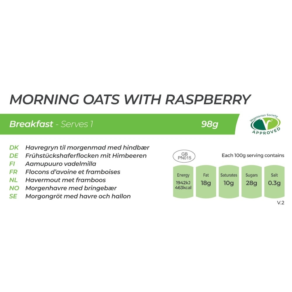 Summit to Eat Morning Oats Raspberry porridge liofilizzato monoporzione