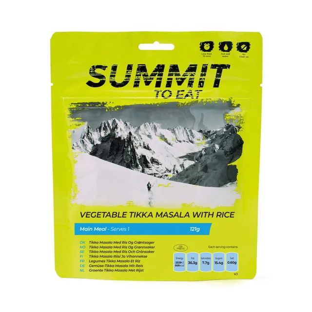 Summit to Eat Tikka Masala Riso pasto liofilizzato singolo verdure