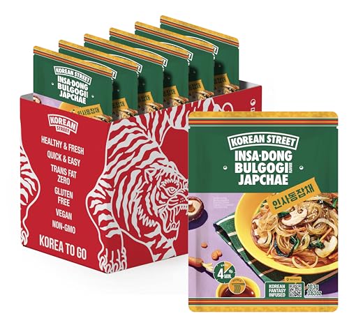 Korean Street Japchae Noodles di Soia 6 pack salsa di soia