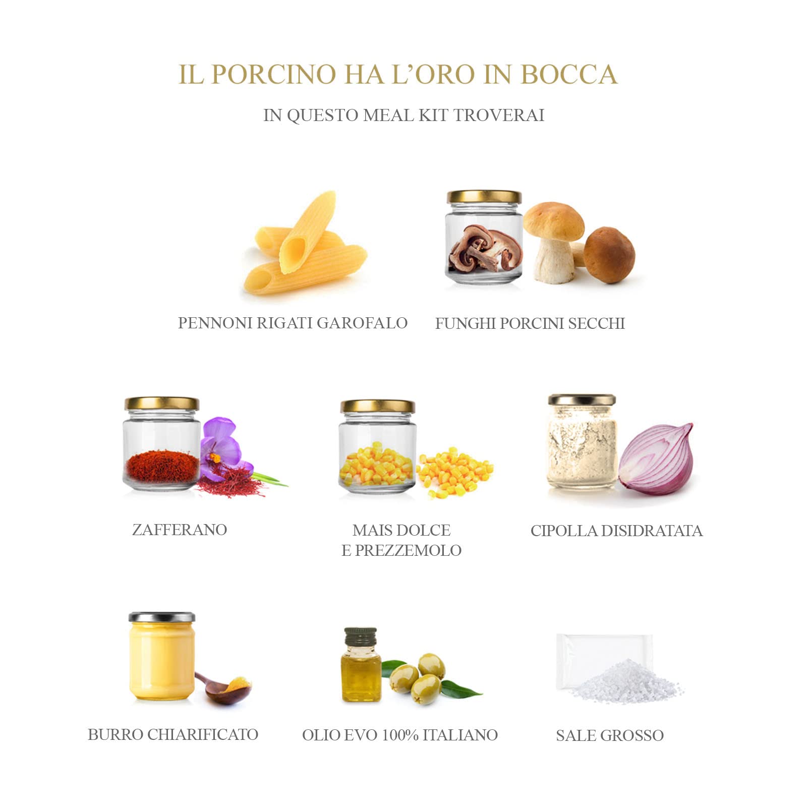 Fratelli Desideri Le Cene Stellate Porcino Meal Kit 4 persone zafferano