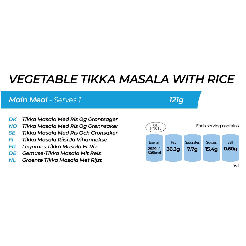 Summit to Eat Tikka Masala Riso pasto liofilizzato singolo verdure