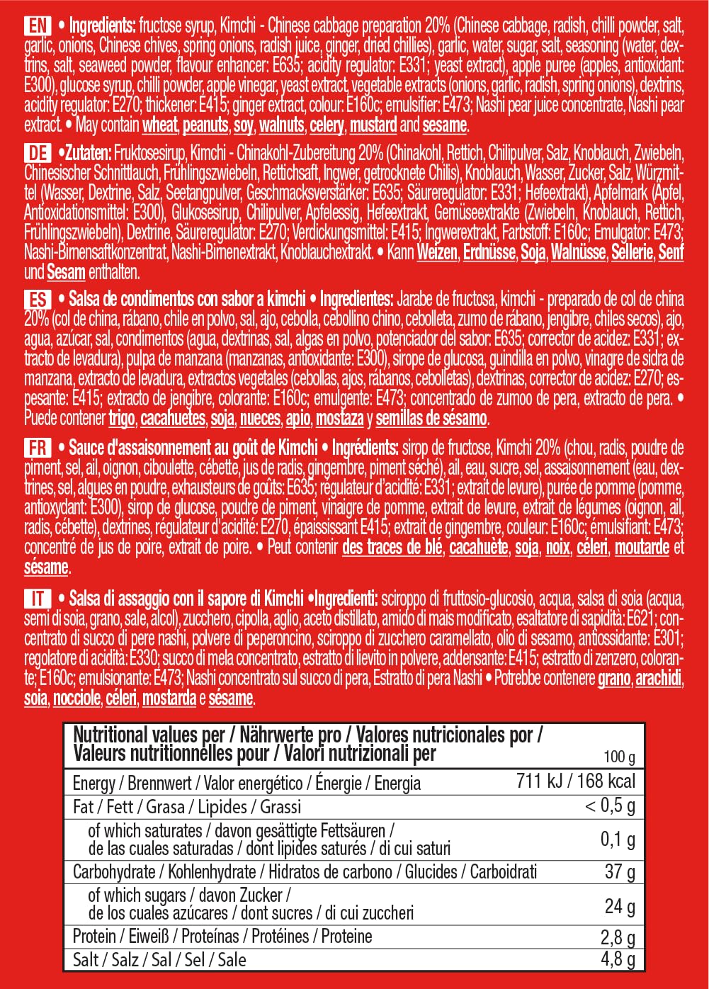 Korean Street Gangnam salsa kimchi 320g piccante dolce