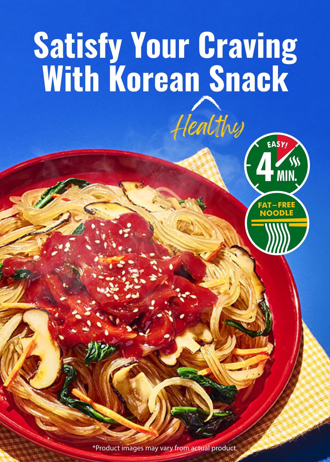 Korean Street Japchae noodles vetro peperoncino rosso piccante